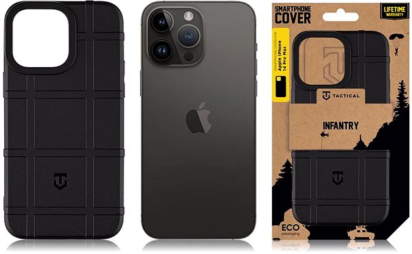 Kryt na mobil Tactical Infantry Kryt pre Apple iPhone 14 Pro Max Black ...