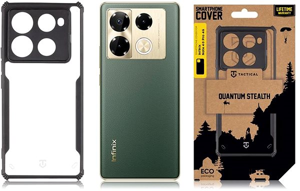 Telefon tok Tactical Quantum Stealth Infinix Note 40 Pro 4G Clear/Black tok ...