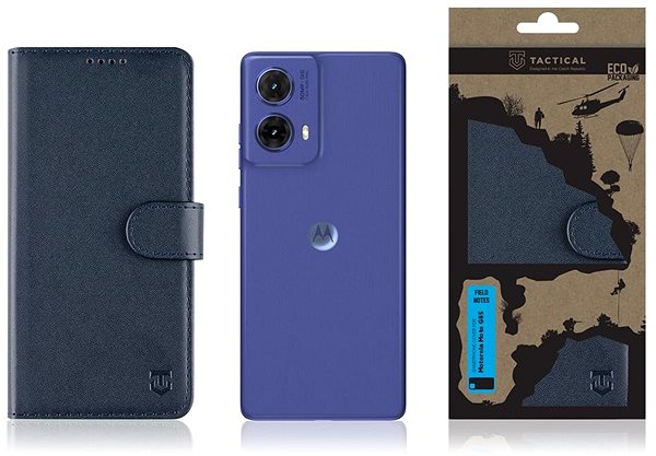 Puzdro na mobil Tactical Field Notes na Motorola Moto G85 5G Blue ...