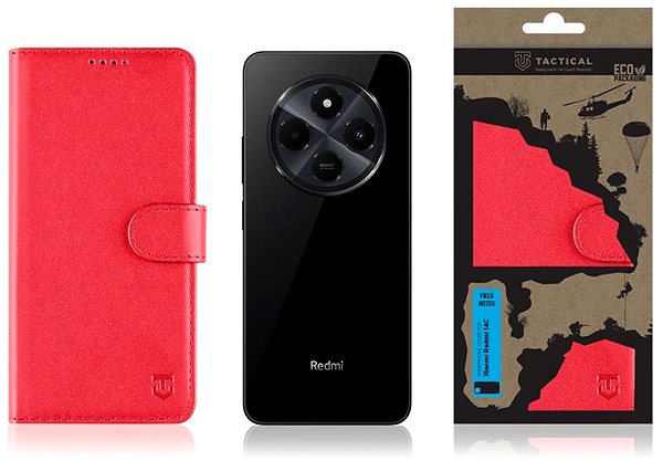 Mobiltelefon tok Tactical Field Notes Xiaomi Redmi 14C Red tok ...
