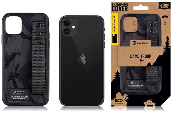 Kryt na mobil Tactical Camo Troop Drag Strap Kryt pro Apple iPhone 11 Black ...