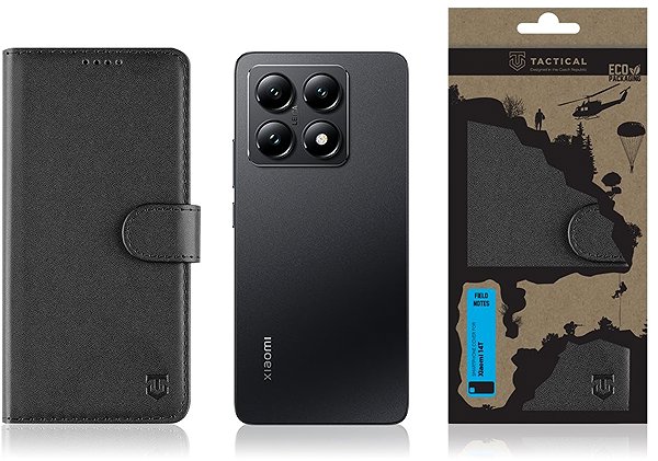 Puzdro na mobil Tactical Field Notes pre Xiaomi Redmi Note 14 5G Black ...