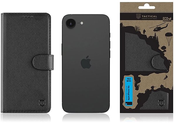 Mobiltelefon tok Tactical Field Notes telefon tok Apple iPhone 16e/17e készülékhez, fekete ...
