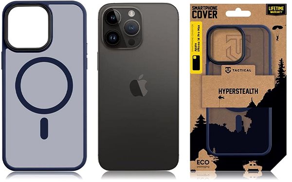 Handyhülle Tactical MagForce Hyperstealth Cover für Apple iPhone 14 Pro Max Deep Blue ...