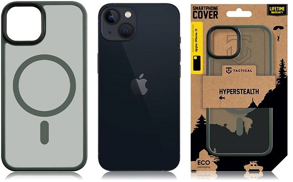 Handyhülle Tactical MagForce Hyperstealth Cover für Apple iPhone 13 mini Forest Green ...