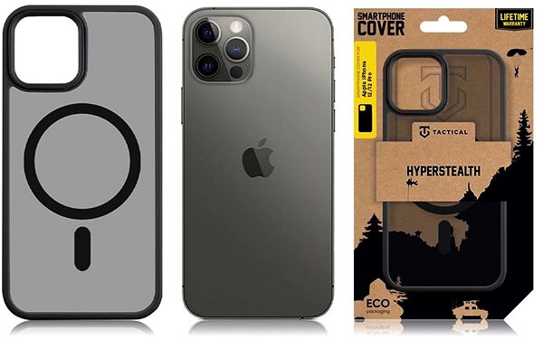 Handyhülle Tactical MagForce Hyperstealth Cover für Apple iPhone 12/12 Pro Asphalt ...