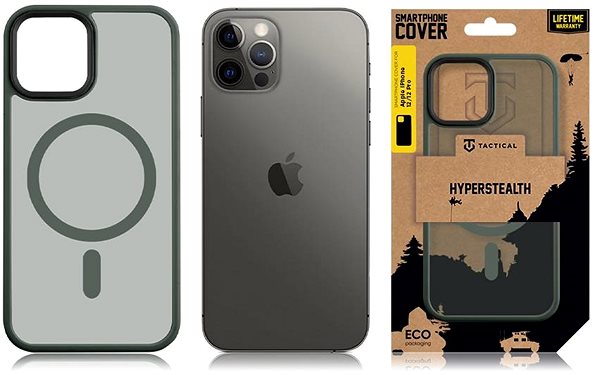 Handyhülle Tactical MagForce Hyperstealth Cover für Apple iPhone 12/12 Pro Forest Green ...