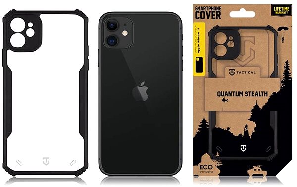 Handyhülle Tactical Quantum Stealth Cover für Apple iPhone 11 Clear/Black ...