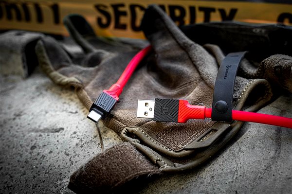 Napájací kábel Tactical Fat Man Cable USB-C / Lightning 1 m Red ...