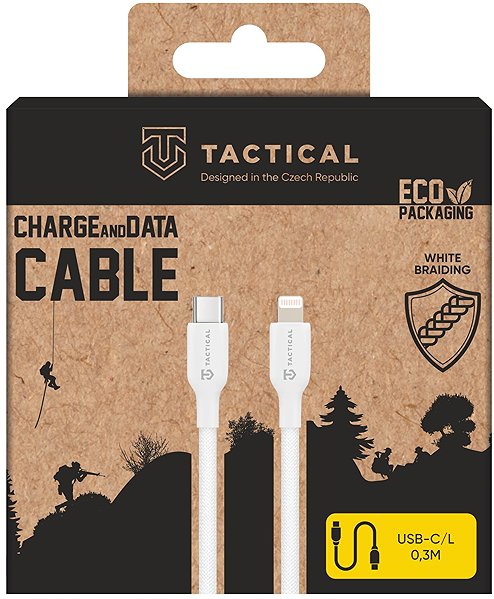 Stromkabel Tactical Stitch Thread Cable USB-C/Lightning 0.3m White ...