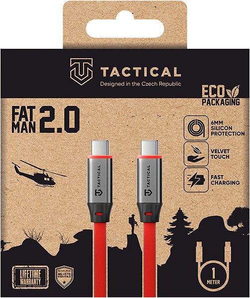 Stromkabel Tactical Fat Man 2.0 Cable USB-C/USB-C 1m Red ...