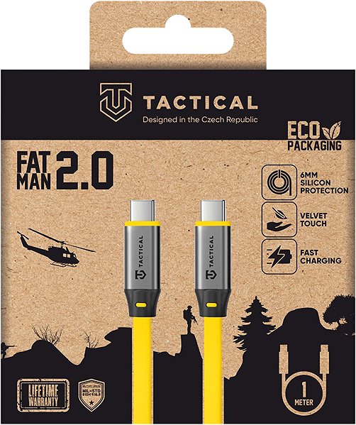 Stromkabel Tactical Fat Man 2.0 Cable USB-C/USB-C 1m Yellow ...