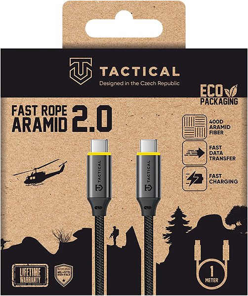 Stromkabel Tactical Fast Rope Aramid 2.0 Cable USB-C/USB-C 1m ...