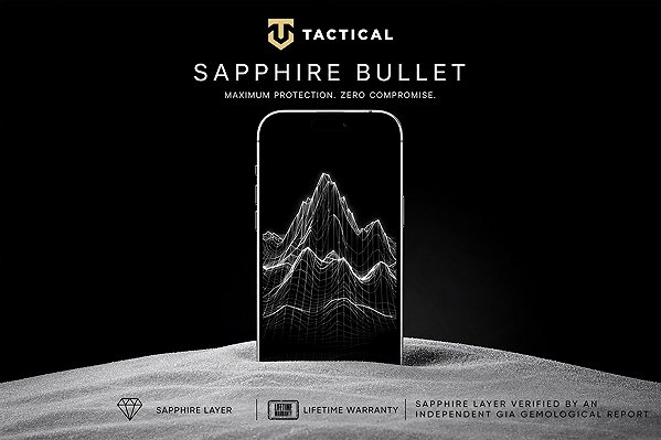 Glass Screen Protector Tactical Sapphire Bullet Glass for Apple iPhone 17 Pro/18 Pro ...