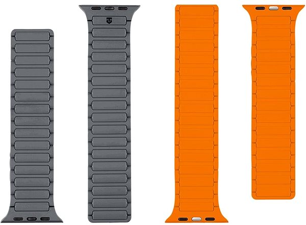 Smartwatch-Armband Tactical MagBand für die Apple Watch 42/44/45/49 Grey/Orange ...