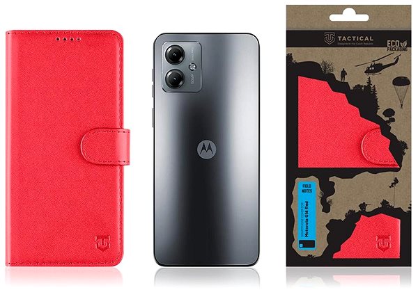 Puzdro na mobil Tactical Field Notes pre Motorola G14 Red ...