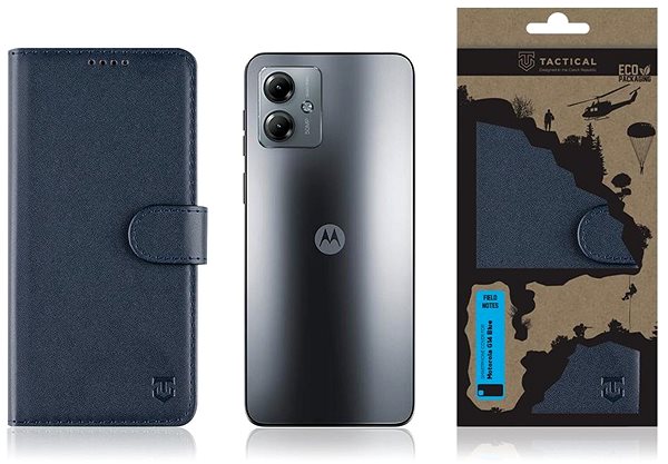Handyhülle Tactical Field Notes für das Motorola G14 Blue ...