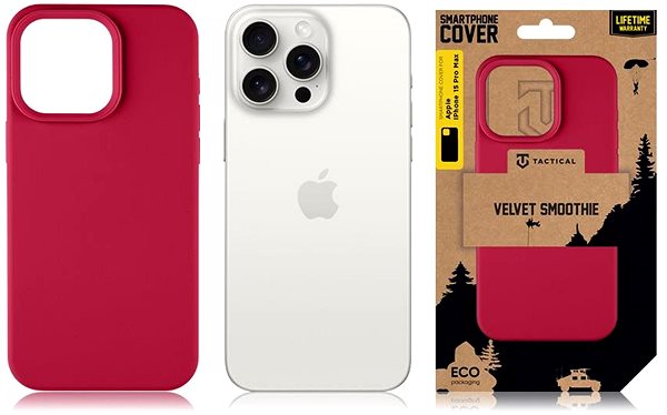 Handyhülle Tactical Velvet Smoothie Cover für Apple iPhone 15 Pro Max Sangria ...