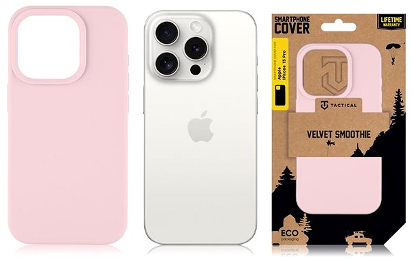 Kryt na mobil Tactical Velvet Smoothie Kryt pre Apple iPhone 15 Pro Pink Panther ...