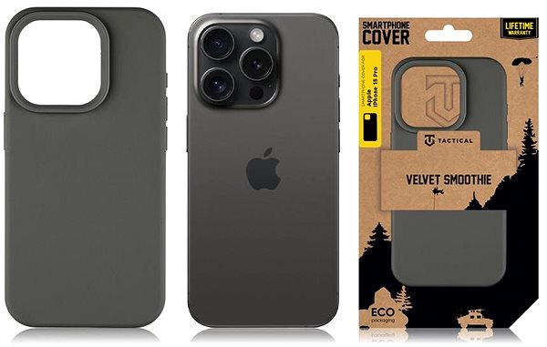 Kryt na mobil Tactical Velvet Smoothie Kryt pre Apple iPhone 15 Pre Bazooka.