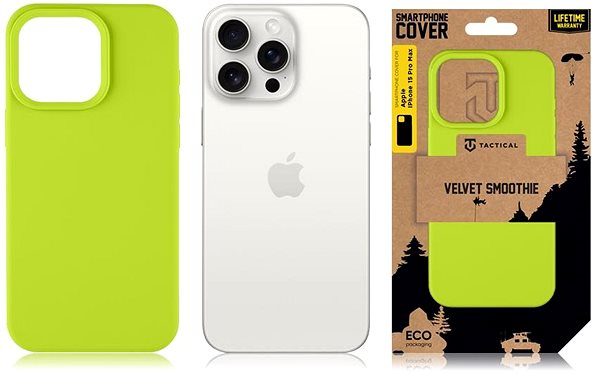 Kryt na mobil Tactical Velvet Smoothie Kryt pre Apple iPhone 15 Pro Max Avocado ...