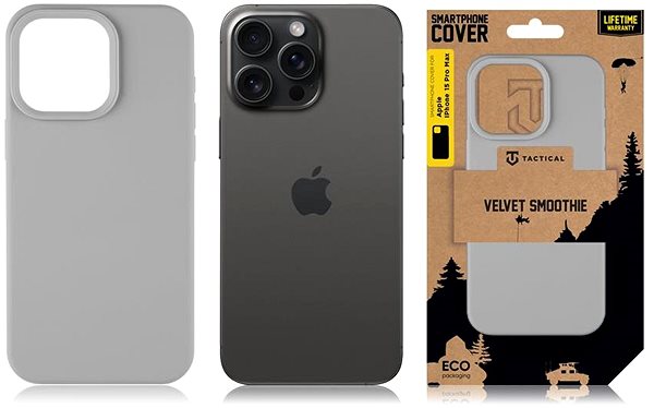 Handyhülle Tactical Velvet Smoothie Cover für Apple iPhone 15 Pro Max Foggy ...