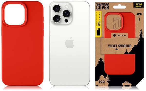 Kryt na mobil Tactical Velvet Smoothie Kryt pre Apple iPhone 15 Pro Max Chilli ...