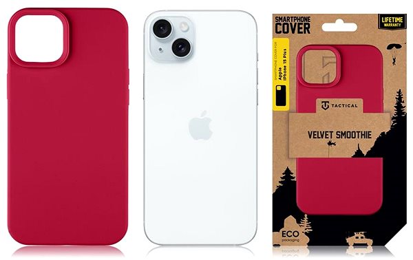 Kryt na mobil Tactical Velvet Smoothie Kryt pre Apple iPhone 15 Plus Sangria ...