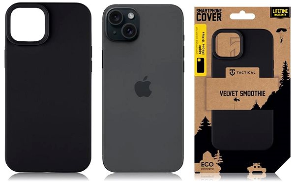 Telefon tok Tactical Velvet Smoothie Asphalt Apple iPhone 15 Plus tok ...