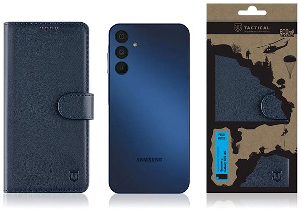 Kryt na mobil Tactical Field Notes na Samsung Galaxy A15 4G Blue ...