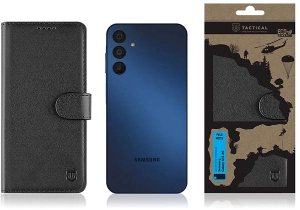 Kryt na mobil Tactical Field Notes na Samsung Galaxy A15 4G Black ...