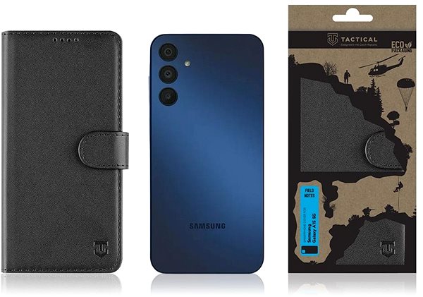 Kryt na mobil Tactical Field Notes na Samsung Galaxy A15 5G Black ...