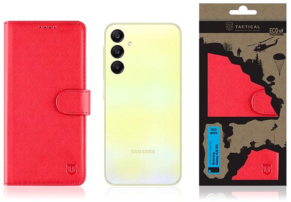 Kryt na mobil Tactical Field Notes na Samsung Galaxy A25 5G Red ...