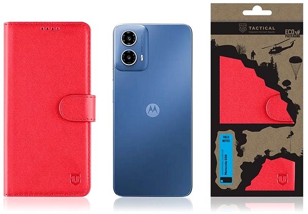 Kryt na mobil Tactical Field Notes na Motorola G34 Red ...
