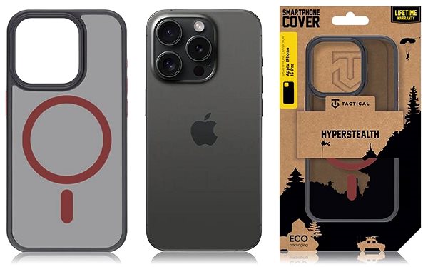 Kryt na mobil Tactical MagForce Hyperstealth 2.0 Kryt pro iPhone 15 Pro Black/Red ...