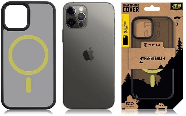 Handyhülle Tactical MagForce Hyperstealth 2.0 Hülle für iPhone 12/12 Pro Black/Yellow ...