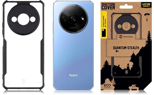 Handyhülle Tactical Quantum Stealth Hülle für Xiaomi Redmi A3 2024 Clear/Black ...