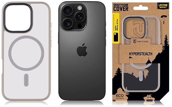 Handyhülle Tactical MagForce Hyperstealth Case für das iPhone 16 Pro Light Grey ...