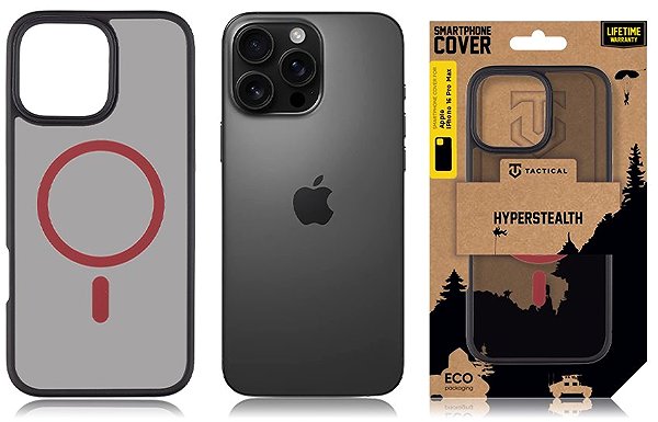 Tactical MagForce Hyperstealth 2 0 Kryt Pro IPhone 16 Pro Max Black Red tactical-magforce-hyperstealth-2-0-kryt-pro-iphone-16-pro-max-black-red