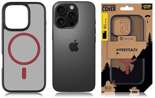 Handyhülle Tactical MagForce Hyperstealth 2.0 Hülle für das iPhone 16 Pro Black/Red ...