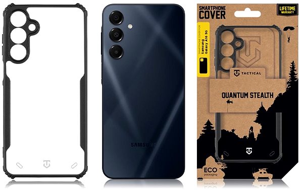 Handyhülle Tactical Quantum Stealth Cover für Samsung Galaxy A16 5G Clear/Black ...