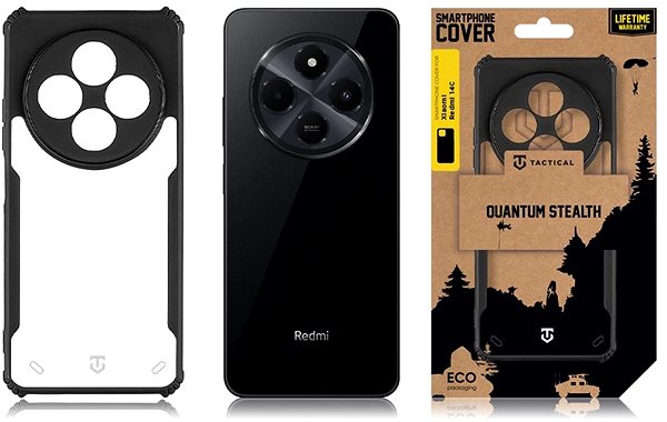Handyhülle Tactical Quantum Stealth Cover für Xiaomi Redmi 14C Clear/Black ...
