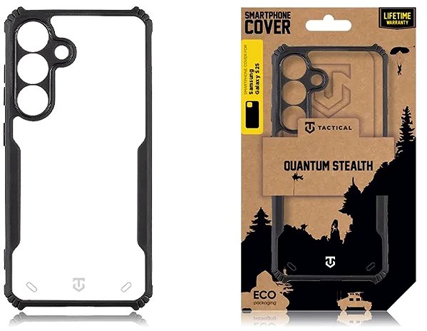 Handyhülle Tactical Quantum Stealth Cover für Samsung Galaxy S25 Clear/Black ...