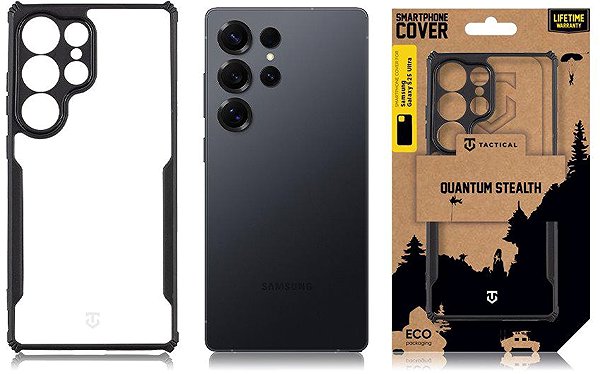 Handyhülle Tactical Quantum Stealth Cover für Samsung Galaxy S25 Ultra Clear/Black ...