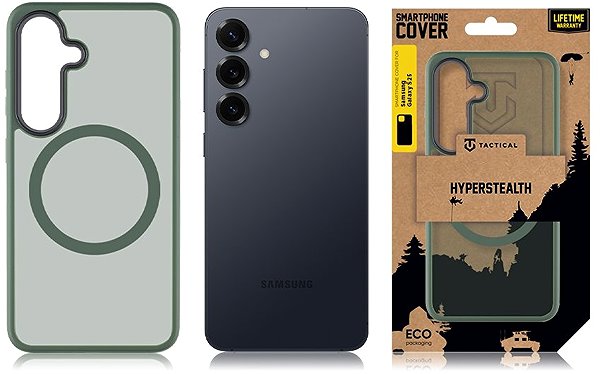 Handyhülle Tactical MagForce Hyperstealth Cover für Samsung Galaxy S25 Forest Green ...