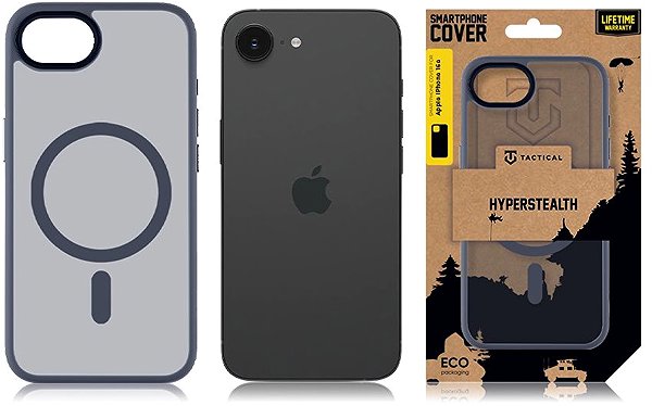 Telefon tok Tactical MagForce Hyperstealth telefon tok Apple iPhone 16e/17e készülékhez Deep Blue ...