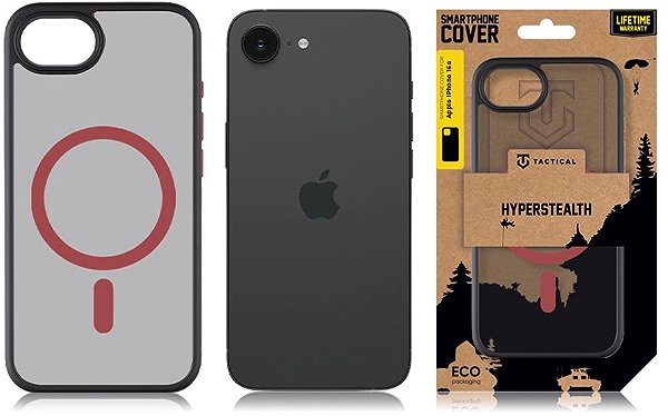 Kryt na mobil Tactical MagForce Hyperstealth 2.0 Kryt pre Apple iPhone 16e/17e Black/Red ...