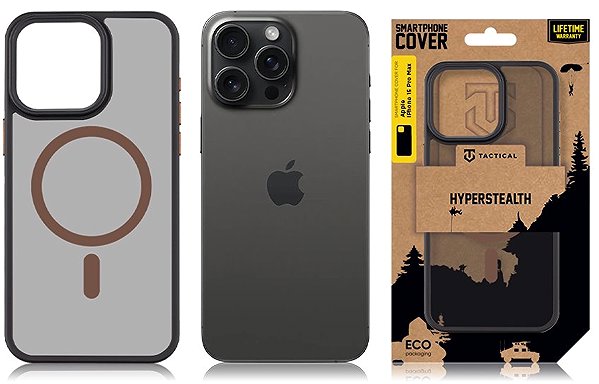 Telefon tok Tactical MagForce Hyperstealth 2.0 iPhone 15 Pro Max tok - Black / Moucha Moose ...