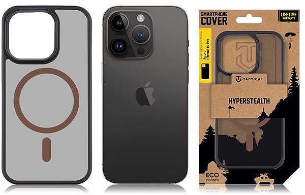 Handyhülle Tactical MagForce Hyperstealth 2.0 Hülle für iPhone 14 Pro Black/Moucha Moose ...