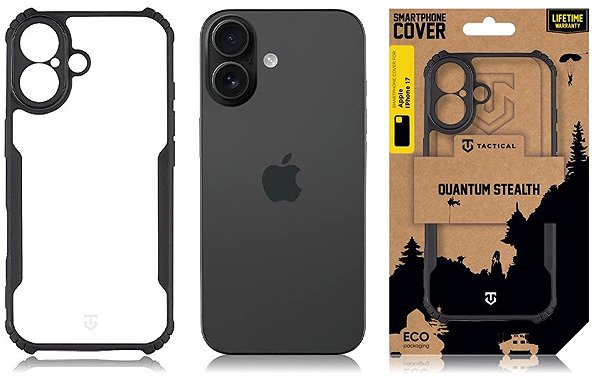 Handyhülle Tactical Quantum Stealth Hülle für Apple iPhone 17 Clear/Black ...